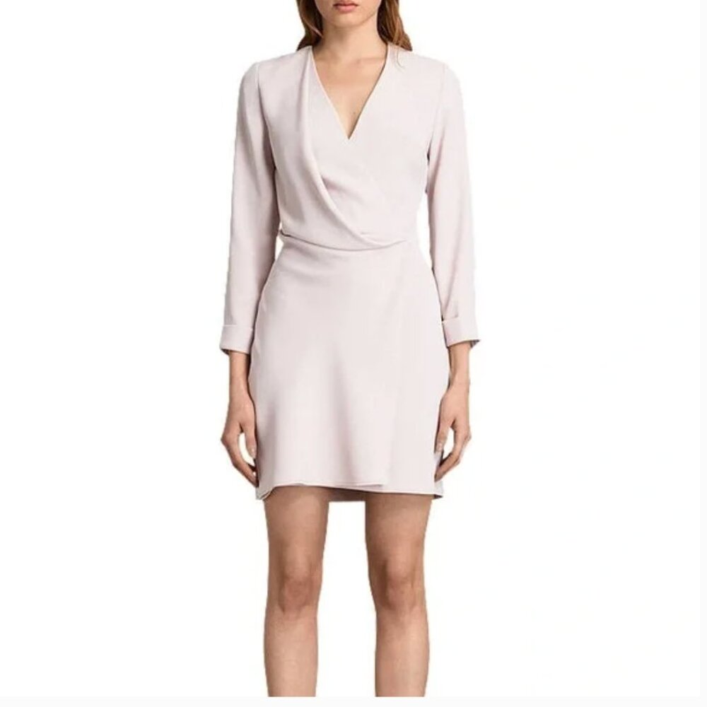 AllSaints Rila Dress, Champagne Pink, US 2